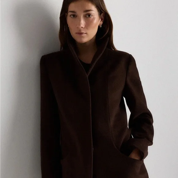 Quince Dark Brown Women's Trench Coat - Picture 7 of 9